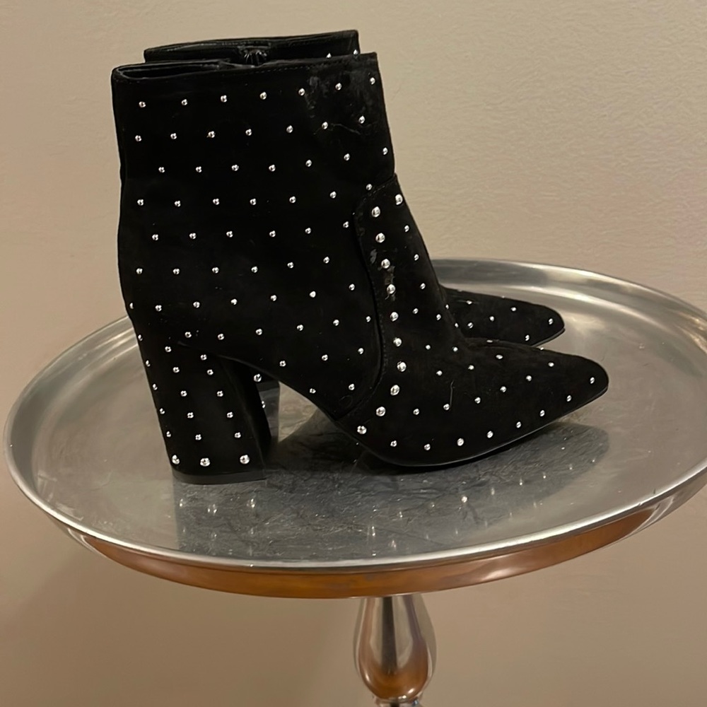 Gianni bini black boots with silver studs decorating entire boot!Brand new!